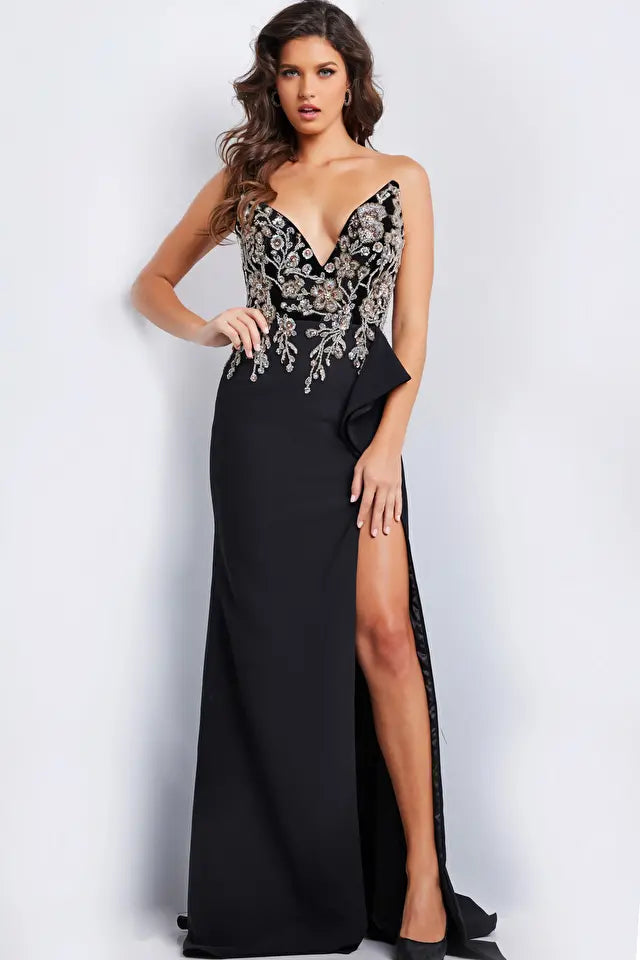 Marissa | Embellished Bodice Fitted Gown | Jovani 23938