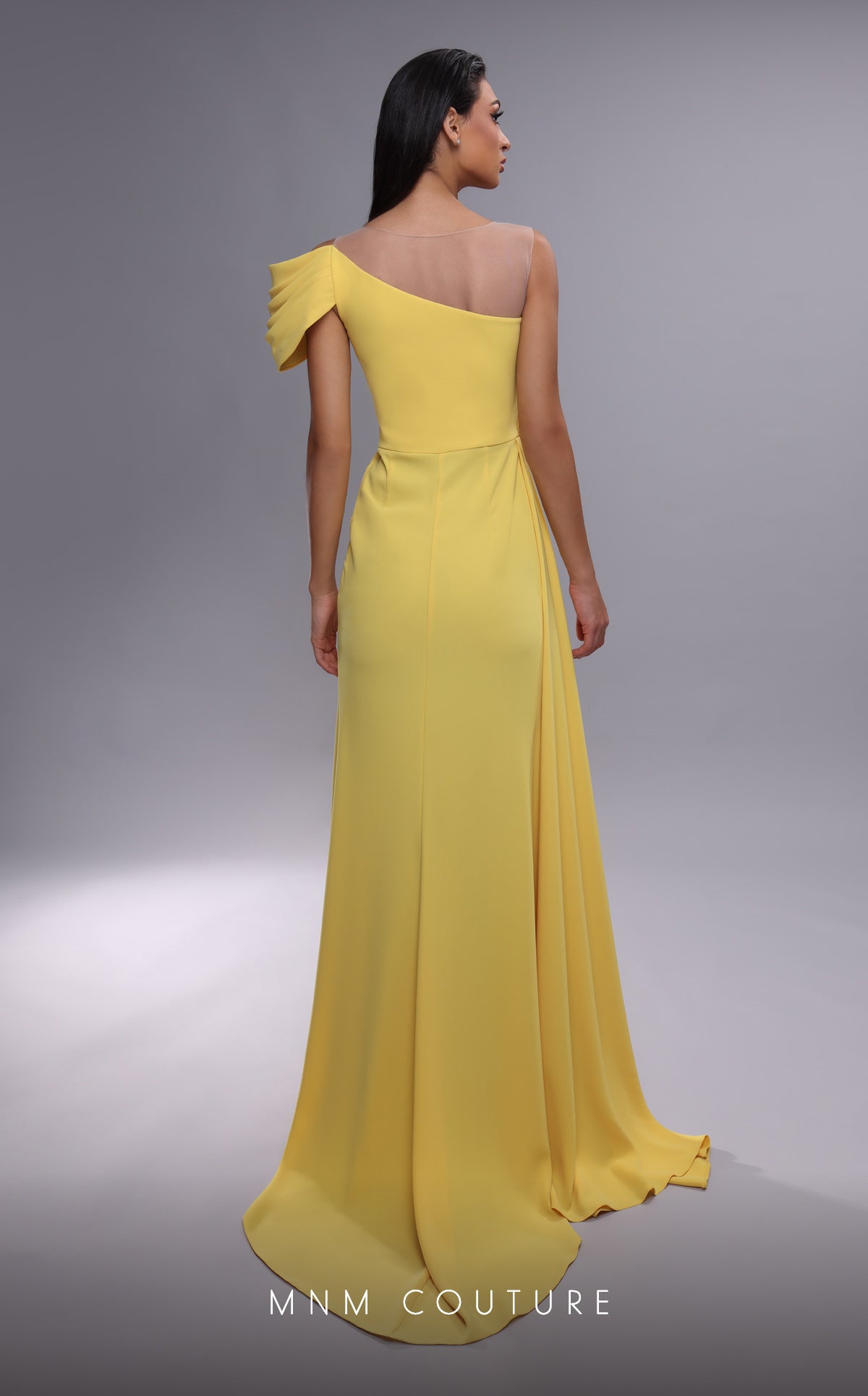 Angelis | One Shoulder Draped Evening Gown | MNM Couture K4085